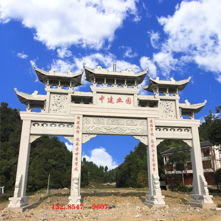園林山廟石雕大門(mén)樓